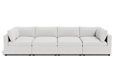 Albany Park Kova Box Cushion Grand Pit In White