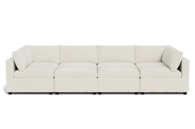 Albany Park Kova Box Cushion Grand Pit In White