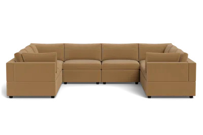 Albany Park Kova Box Cushion Grand U-shape In Brown