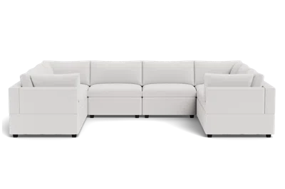 Albany Park Kova Box Cushion Grand U-shape In White