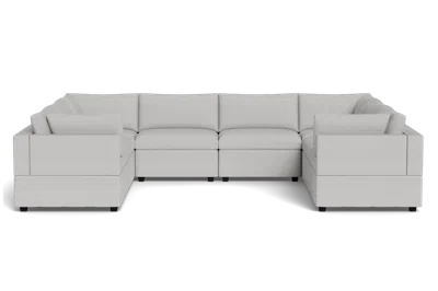 Albany Park Kova Box Cushion Grand U-shape In White