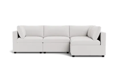 Albany Park Kova Box Cushion L-shape In White