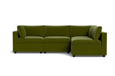 Albany Park Kova Box Cushion L-shape In Green