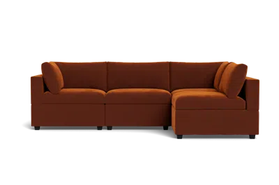 Albany Park Kova Box Cushion L-shape In Orange