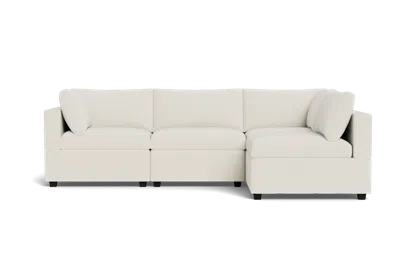 Albany Park Kova Box Cushion L-shape In White