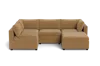 Albany Park Kova Box Cushion L-shape + Ottoman In Brown