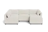 Albany Park Kova Box Cushion L-shape + Ottoman In White