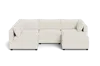 Albany Park Kova Box Cushion L-shape + Ottoman In White
