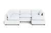 Albany Park Kova Box Cushion L-shape + Ottoman In White