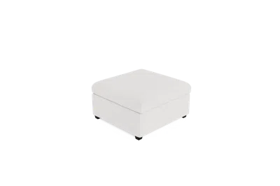 Albany Park Kova Box Cushion Ottoman In White