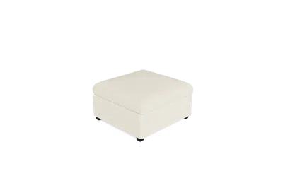 Albany Park Kova Box Cushion Ottoman In White