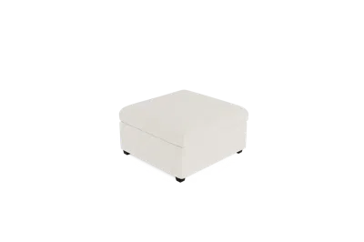 Albany Park Kova Box Cushion Ottoman In White