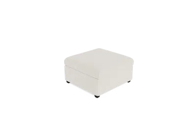 Albany Park Kova Box Cushion Ottoman In White