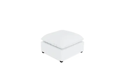 Albany Park Kova Box Cushion Ottoman In White