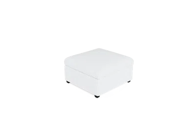 Albany Park Kova Box Cushion Ottoman In White