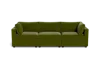 Albany Park Kova Box Cushion Sofa 122" In Green