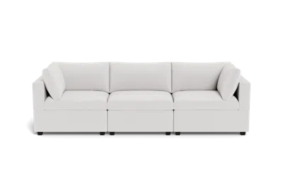 Albany Park Kova Box Cushion Sofa 122" In White