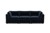 Albany Park Kova Box Cushion Sofa 122" In Blue