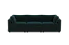 Albany Park Kova Box Cushion Sofa 122" In Green