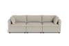 Albany Park Kova Box Cushion Sofa 122" In White