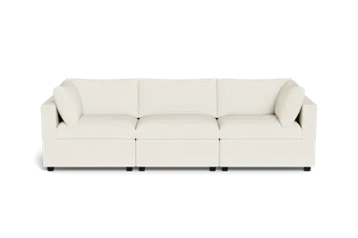 Albany Park Kova Box Cushion Sofa 122" In White