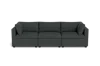 Albany Park Kova Box Cushion Sofa 122" In Gray