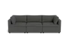 Albany Park Kova Box Cushion Sofa 122" In Gray