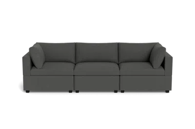 Albany Park Kova Box Cushion Sofa 122" In Gray