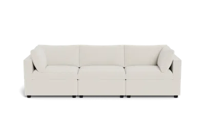 Albany Park Kova Box Cushion Sofa 122" In White