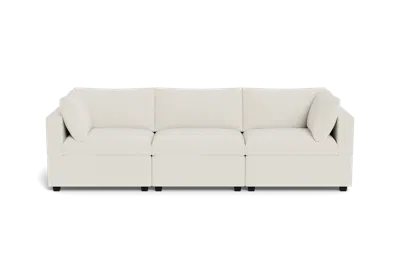 Albany Park Kova Box Cushion Sofa 122" In White