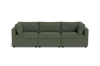 Albany Park Kova Box Cushion Sofa 122" In Green