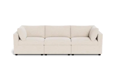 Albany Park Kova Box Cushion Sofa 122" In White