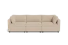Albany Park Kova Box Cushion Sofa 122" In Neutral