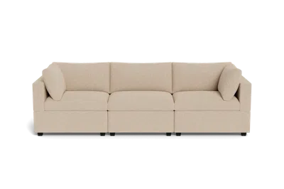 Albany Park Kova Box Cushion Sofa 122" In Neutral