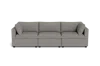 Albany Park Kova Box Cushion Sofa 122" In Gray