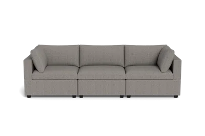 Albany Park Kova Box Cushion Sofa 122" In Gray
