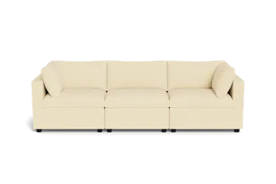 Albany Park Kova Box Cushion Sofa 122" In Neutral