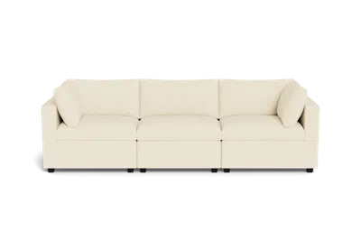 Albany Park Kova Box Cushion Sofa 122" In Neutral