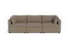 Albany Park Kova Box Cushion Sofa 122" In Brown