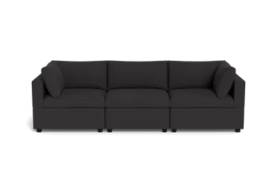 Albany Park Kova Box Cushion Sofa 122" In Black