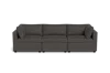 Albany Park Kova Box Cushion Sofa 122" In Gray