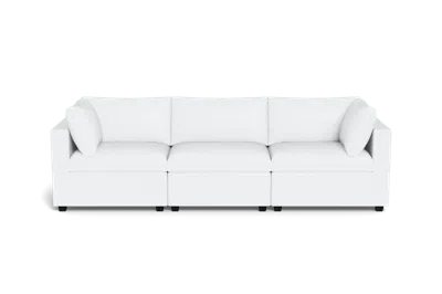 Albany Park Kova Box Cushion Sofa 122" In White