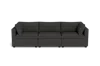 Albany Park Kova Box Cushion Sofa 122" In Black