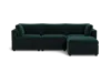 Albany Park Kova Box Cushion Sofa 122" + Ottoman In Green
