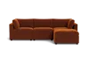 Albany Park Kova Box Cushion Sofa 122" + Ottoman In Orange