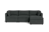 Albany Park Kova Box Cushion Sofa 122" + Ottoman In Gray