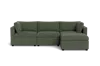 Albany Park Kova Box Cushion Sofa 122" + Ottoman In Green