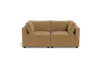Albany Park Kova Box Cushion Sofa 86" In Brown