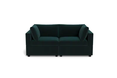 Albany Park Kova Box Cushion Sofa 86" In Green