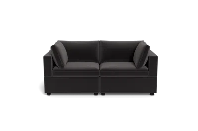 Albany Park Kova Box Cushion Sofa 86" In Black